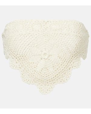 Anna Kosturova Cropped-Top Aus Haekelstrick - Weiß