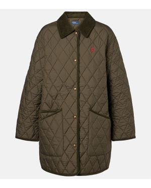 Polo Ralph Lauren Quilted Corduroy-Trimmed Jacket - Green