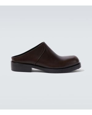 Dries Van Noten Slippers Aus Leder - Braun
