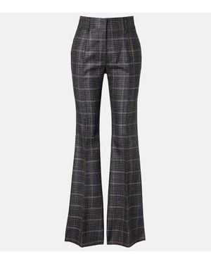 Gabriela Hearst Pantalones Flared Rhein De Lana Y Seda - Gris