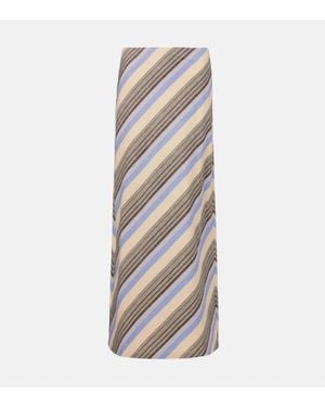 Faithfull the Brand Elise Cotton And Linen Maxi Skirt - Multicolour