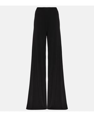 Rick Owens Lilies High-Rise Wide-Leg Trousers - Black