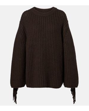 Lisa Yang Hilma Fringed Oversized Jumper - Black