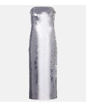 Sportmax Midi Dress With Gradient Sequin Effect in Blue | Lyst