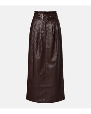 ROTATE BIRGER CHRISTENSEN Gonna Midi Anatta Con Cintura - Marrone