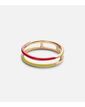 PERSÉE Ring Aus 18Kt Gelbgold Mit Emaille - Weiß