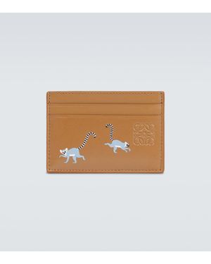 Loewe X Suna Fujita - Portacarte Lemur in pelle - Bianco