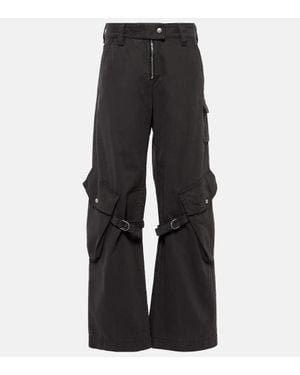 Acne Studios Mid-Rise Cotton Canvas Cargo Pants - Blue