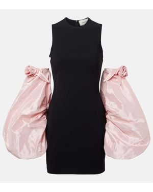 Coperni Floral-Applique Minidress - Black