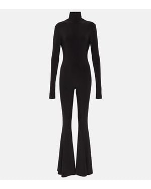 Norma Kamali Turtleneck Flared Jumpsuit - Black