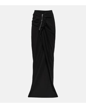 Rick Owens Drkshdw Cotton Maxi Skirt - Black
