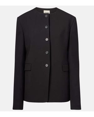 KHAITE Veste Jameson En Laine Melangee - Noir