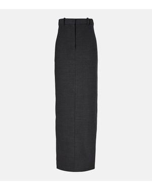 Acne Studios High-Rise Wool-Blend Maxi Skirt - Black