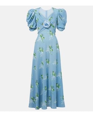 Rodarte Cocktailkleid Aus Seide - Blau