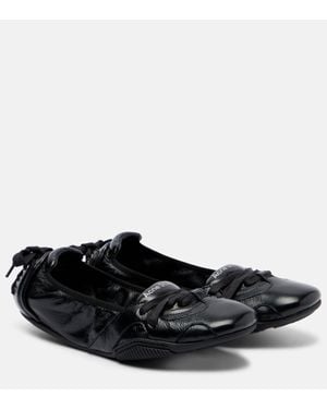 Acne Studios Zapatos Planos De Piel - Negro