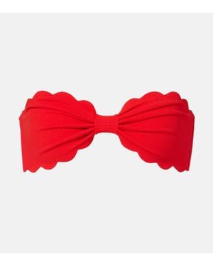 Marysia Swim Top De Bikini Bandeau Antibes - Rojo