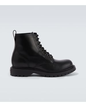 Givenchy Leather Lace-Up Boots - Black