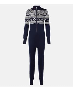 Perfect Moment Ski-Overall Aus Wolle - Blau
