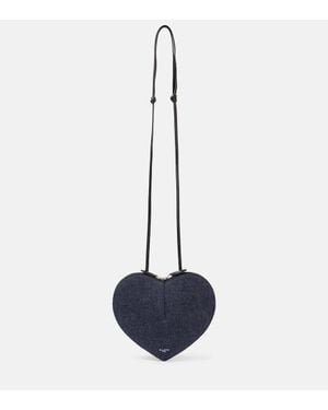 Alaïa Schultertasche Le Cour Aus Denim - Blau