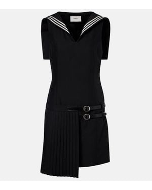 Coperni Belted Pleated Minidress - Black