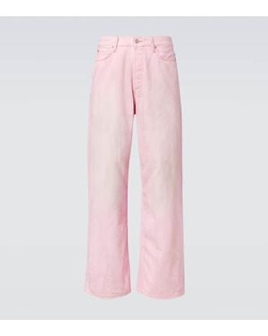 Acne Studios 1981 Distressed Wide-Leg Jeans - Pink