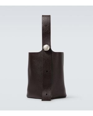 Loewe Luxury Large Pebble Bucket In Supple Grained Calfskin