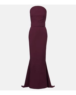 Solace London Citra Strapless Gown - Purple