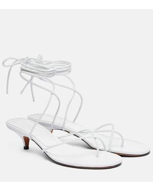 Proenza Schouler Slash Tie 40 Leather Sandals - White
