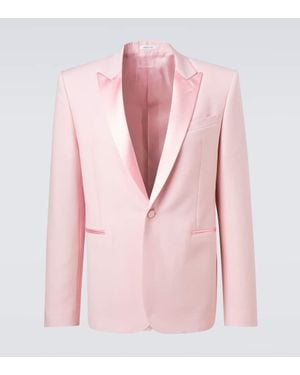 McQueen Silk-Trimmed Wool And Mohair Blazer - Pink