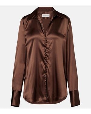 Dries Van Noten Hemd Aus Einem Seidengemisch - Braun