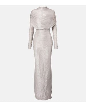 Marmar Halim Ruched Gown - Gray