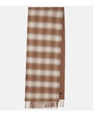 Loro Piana Bufanda De Lana Y Cachemir Con Tartan - Marrón