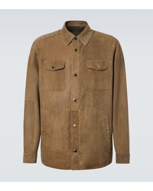 Canali Suede Overshirt - Green