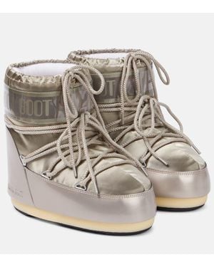 Moon Boot Icon Low Glance Satin Snow Boots - Metallic