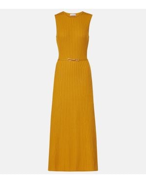 Gabriela Hearst Maxikleid Aus Wolle Und Kaschmir - Gelb