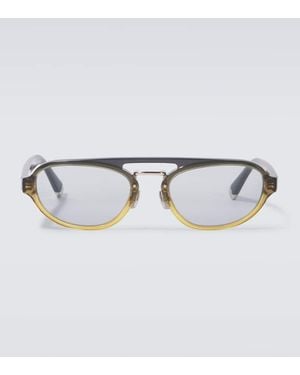 Brunello Cucinelli Aviator-Sonnenbrille Intarsia Rays - Mettallic