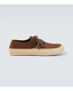 Loewe Rio Suede Lace-Up Shoes - Brown