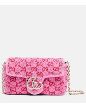 Gucci Gg Marmont Mini Shoulder Bag - Pink