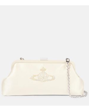 Vivienne Westwood Bestickte Clutch Dorothy Aus Satin - Natur