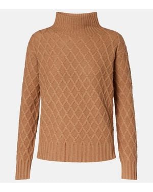Max Mara Camel Hair Turtleneck Jumper - Brown