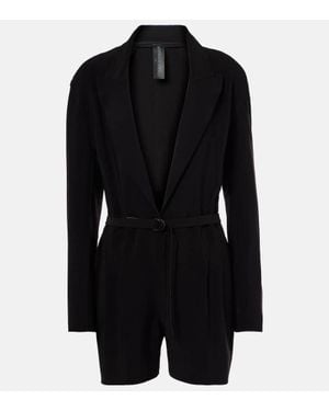 Norma Kamali Belted Romper - Black