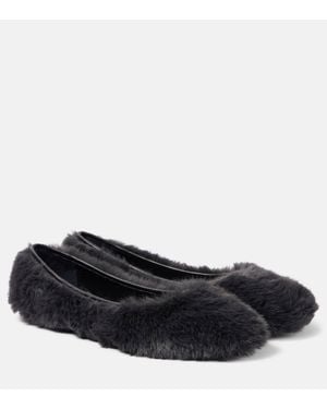 Robert Clergerie Masha Faux Fur Ballet Flats - Black