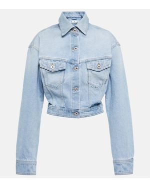 Off-White c/o Virgil Abloh Veste Raccourcie Toybox En Jean - Bleu