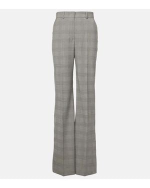 Sportmax Wool-Blend Wide-Leg Pants - Gray