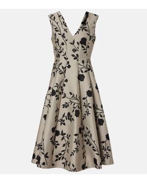 Max Mara Clea Floral Midi Dress - Natural