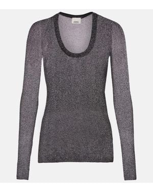 Isabel Marant Top Thalia Aus Lame - Grau