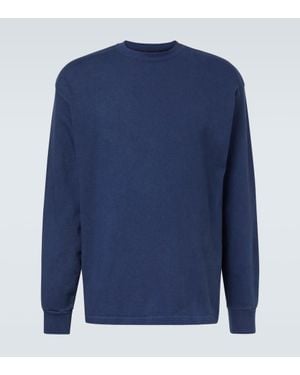 A.PRESSE Longsleeve Vintage Aus Baumwoll-Jersey - Blau
