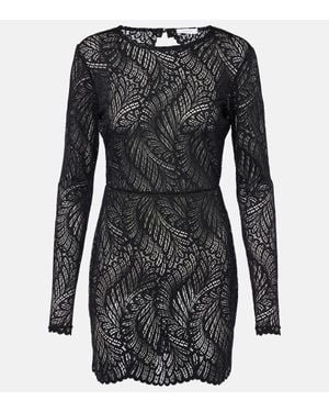 Alexandra Miro Genevieve Lace Minidress - Black