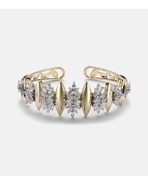 YEPREM Armreif Golden Strada Aus 18Kt Gelbgold Mit Diamanten - Weiß