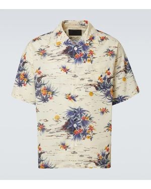 Prada Camisa Bowling De Algodon Floral - Multicolor